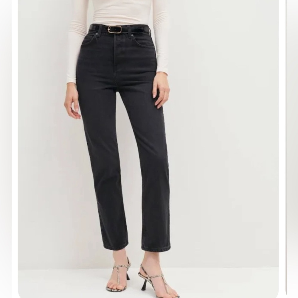 Reformation  - Cynthia High Rise Straight Jeans